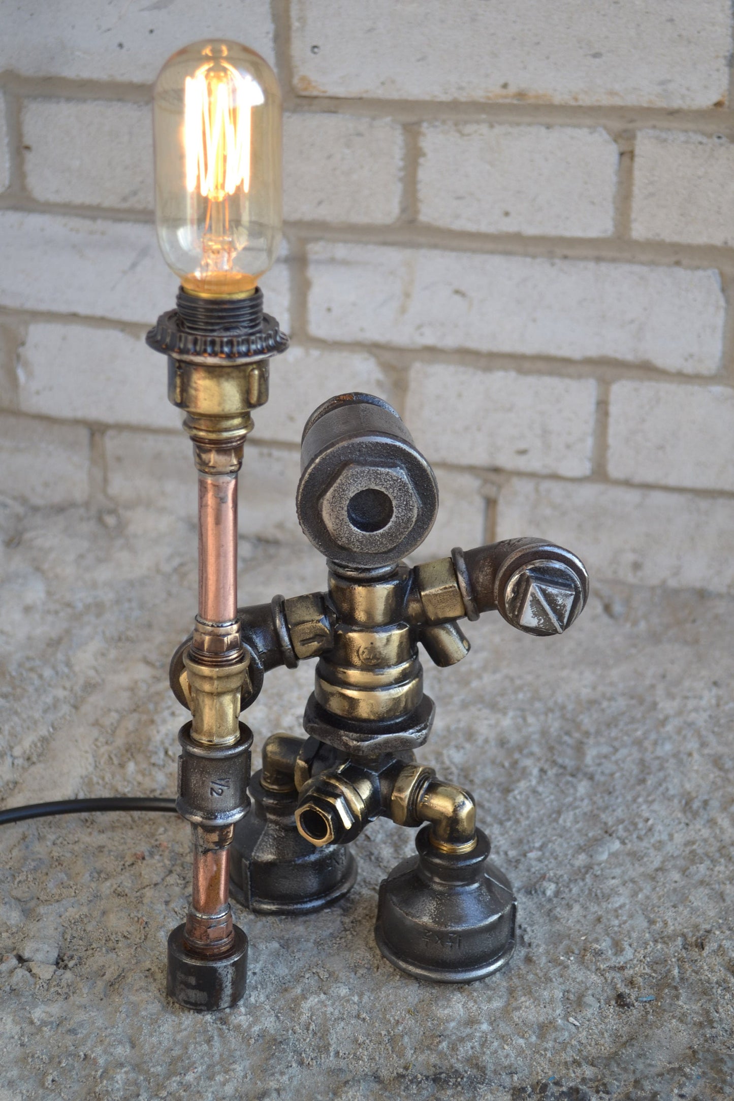 Industrial lamp .Steampunk table lamp.
