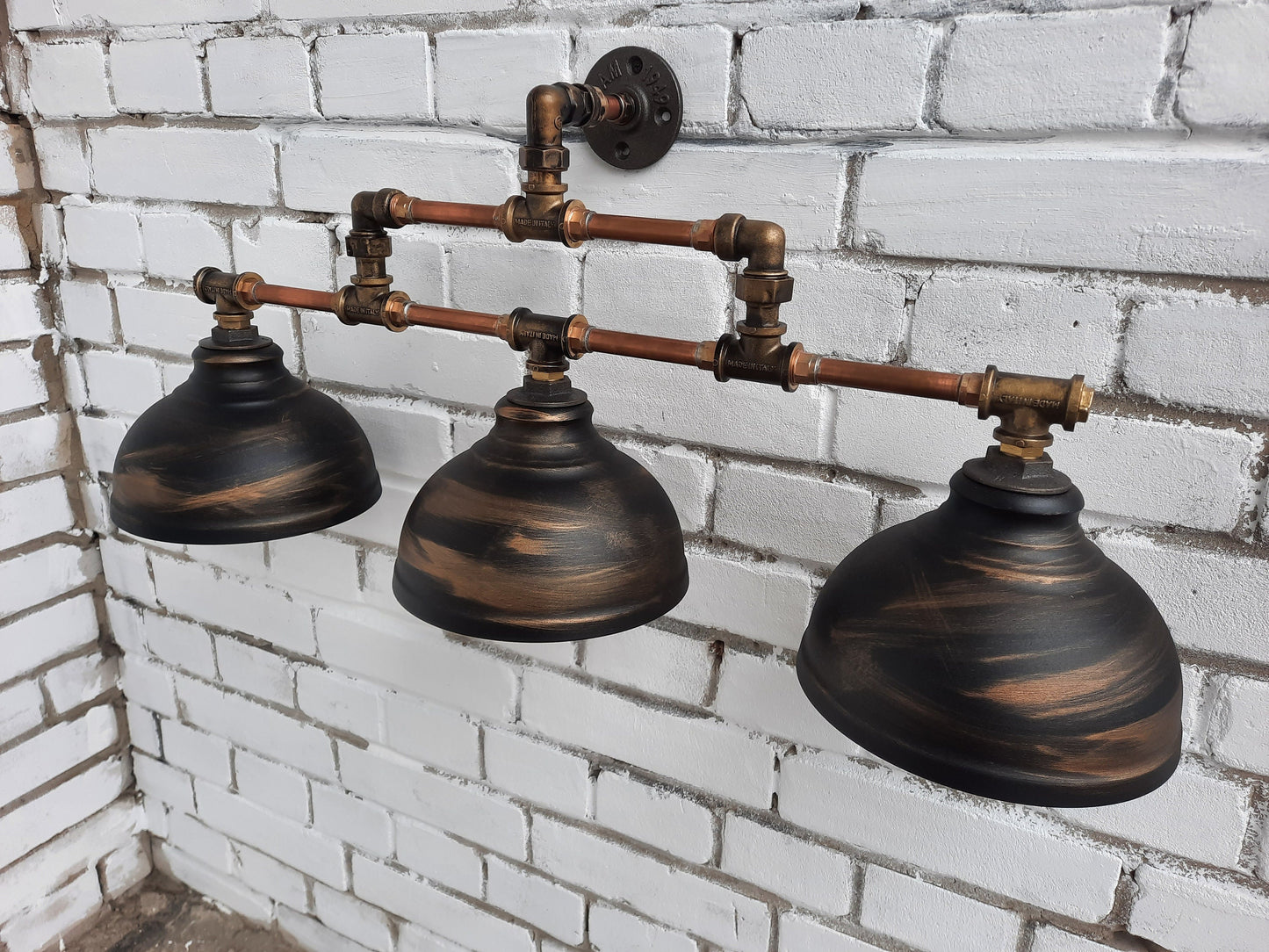Wall mounted industrial bathroom lighting. Rustic lighting.Vanity light.