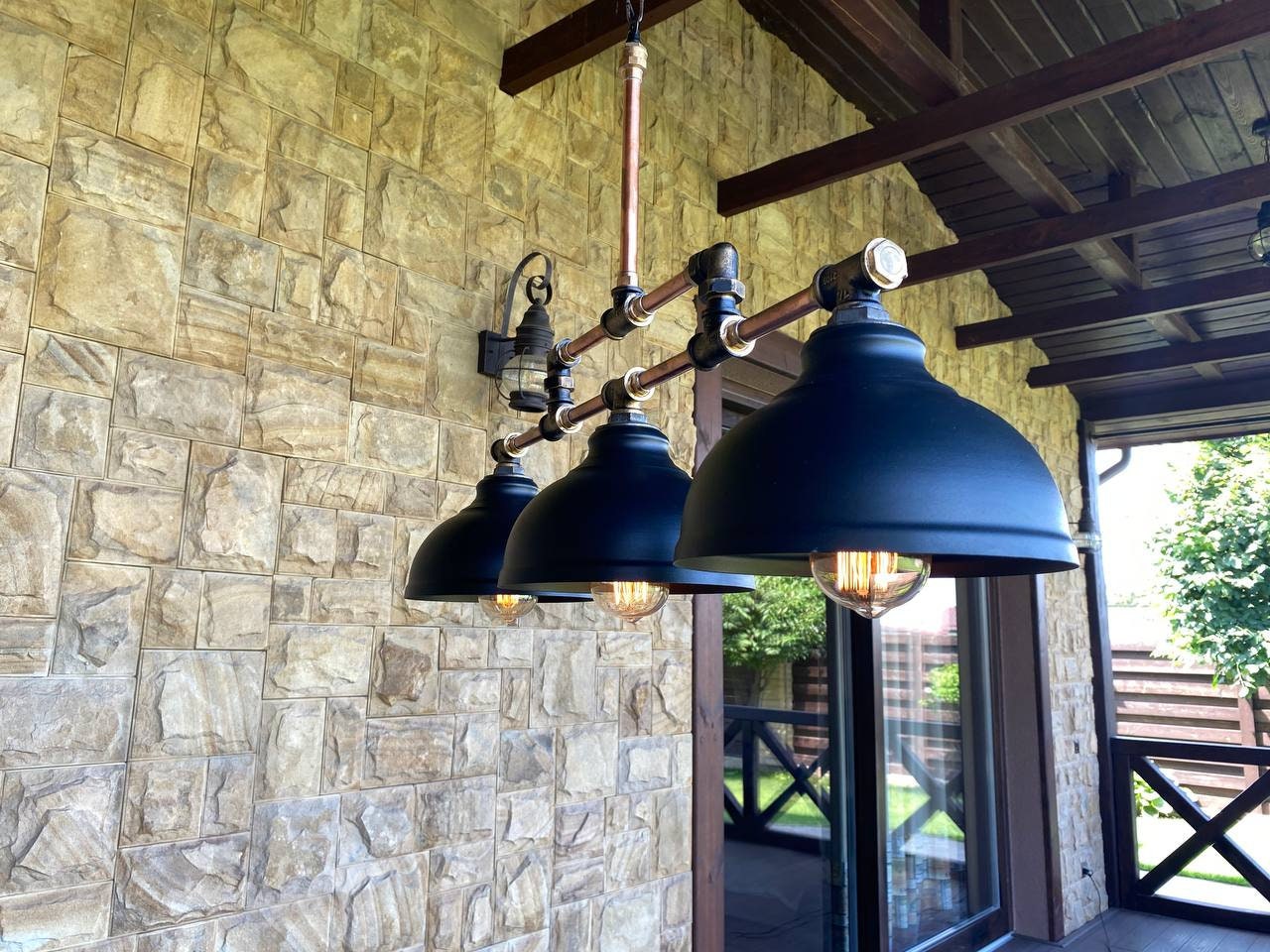 Pendant light industrial. Hanging lights.