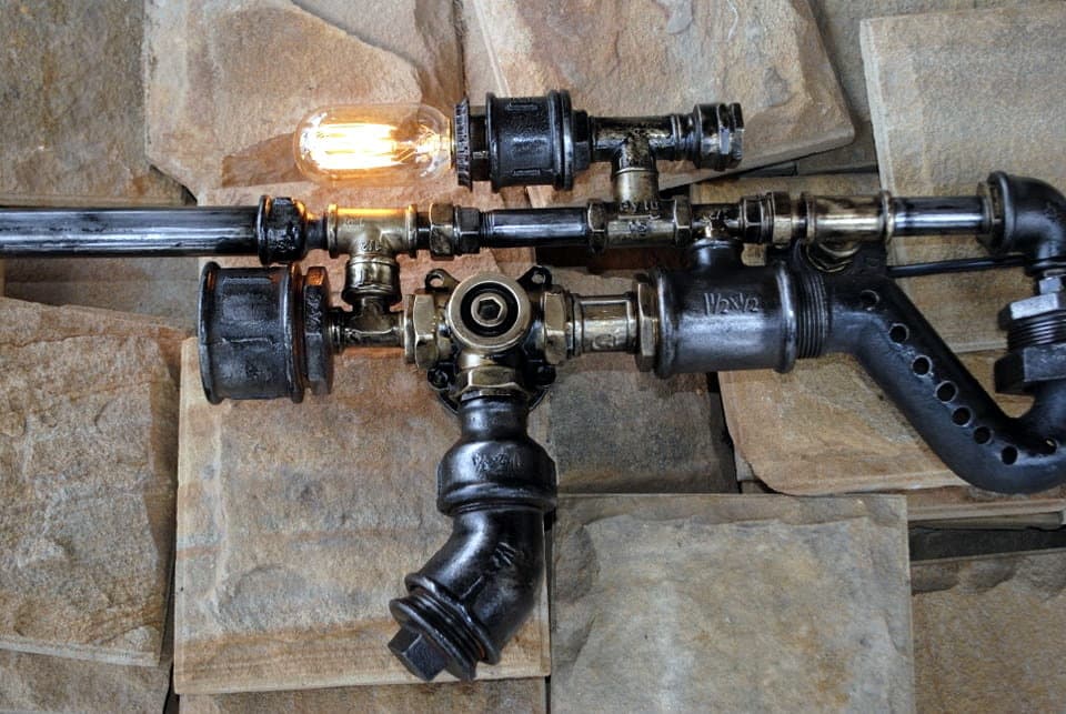 Industrial sconce Wall lighting Bedside steampunk lamp