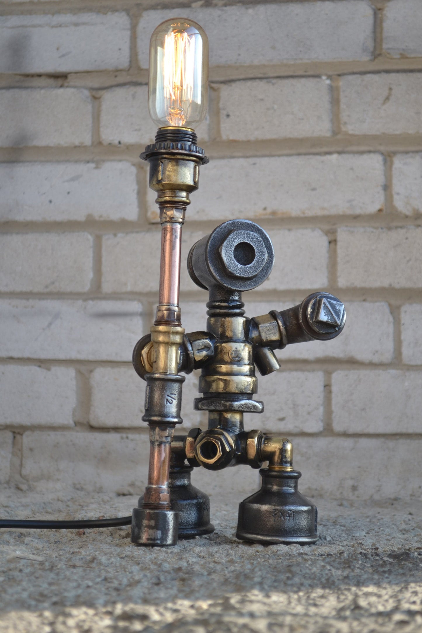 Industrial lamp .Steampunk table lamp.