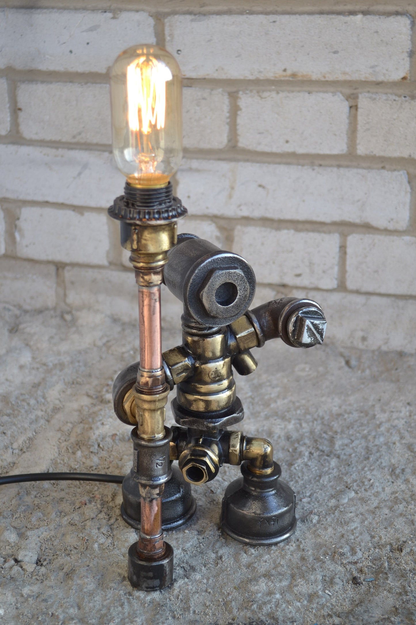 Industrial lamp .Steampunk table lamp.