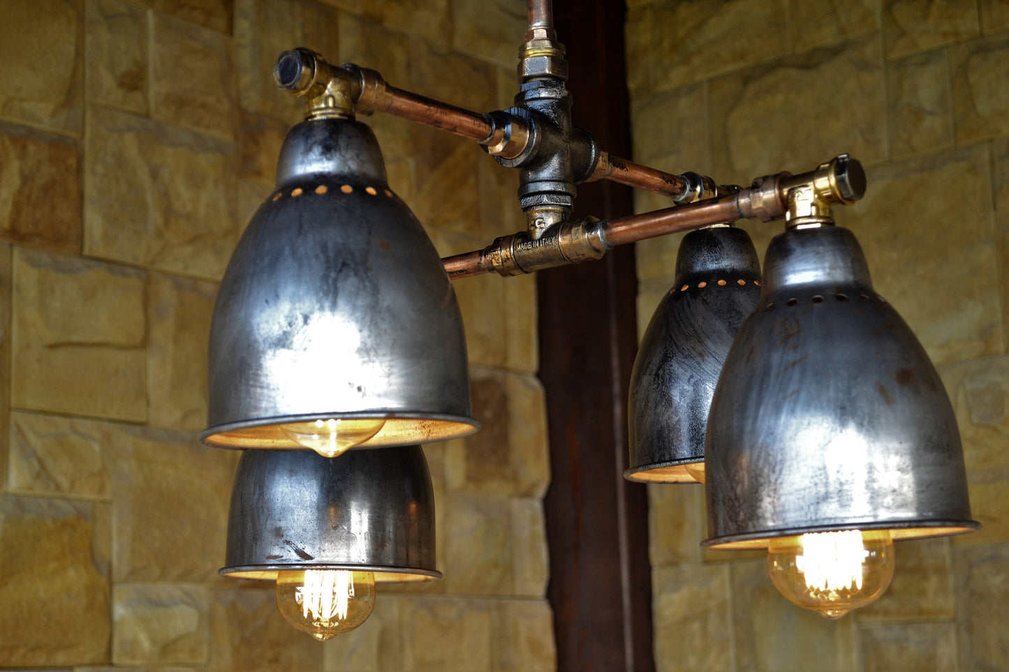 Industrial chandelier. Kitchen  pendant ceiling lighting