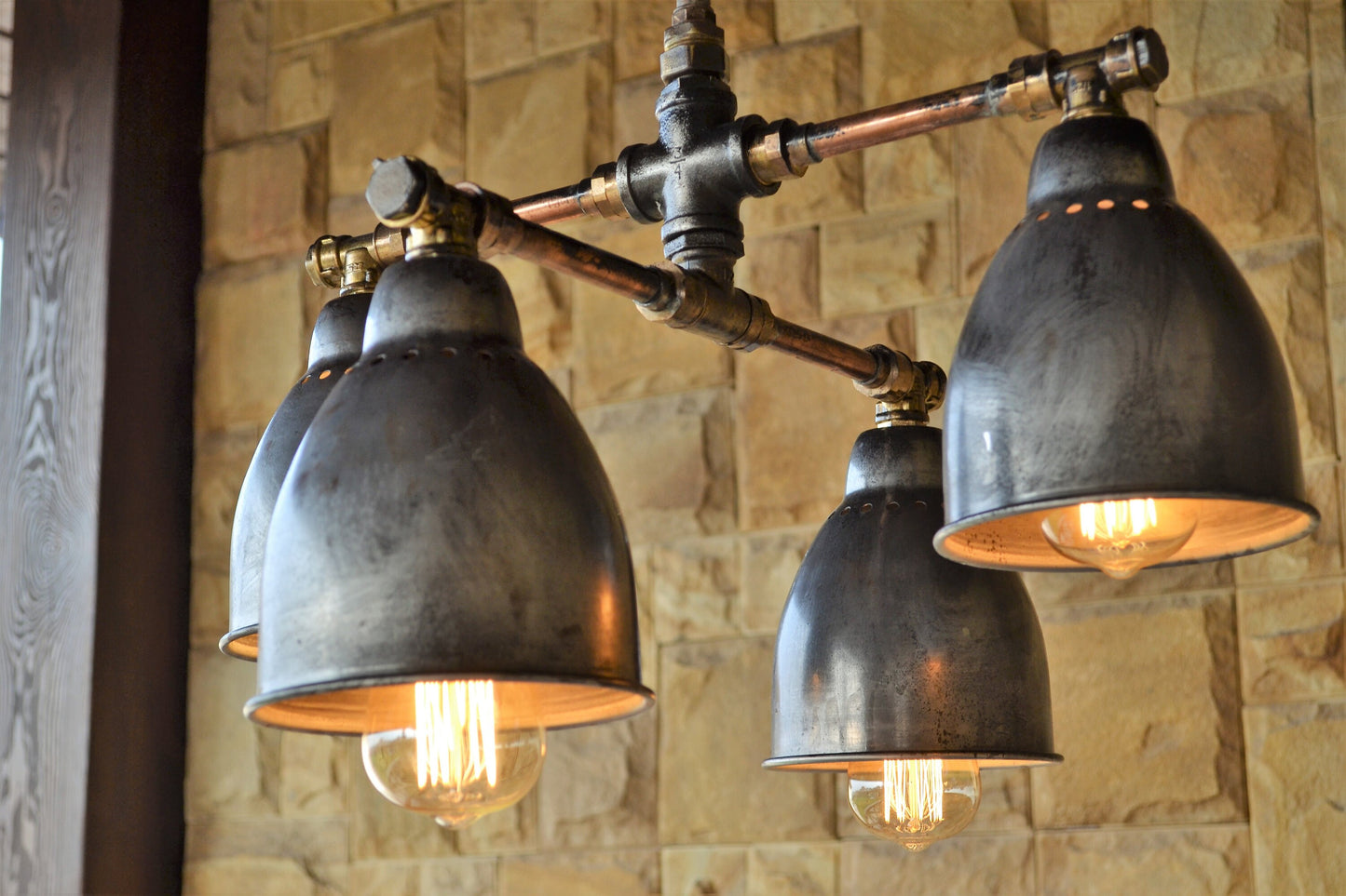 Industrial chandelier. Kitchen  pendant ceiling lighting