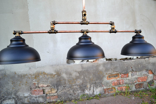 Pendant lights for a kitchen island or pool table. Rustic industrial ceiling lights. Hanging ceiling light.