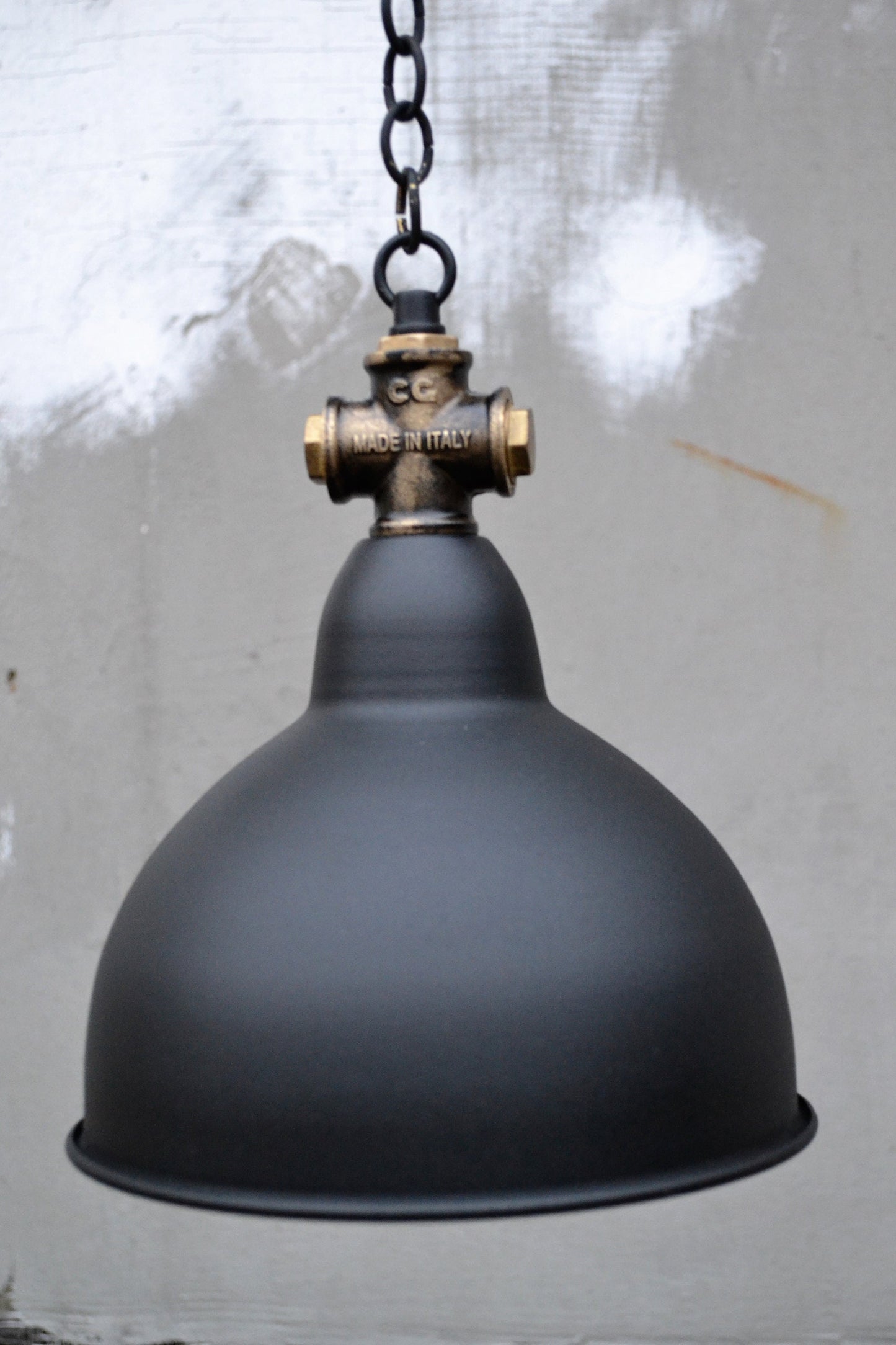 Industrial hanging black lampshade.Rustic island ceiling lamp for kitchen or dining table.
