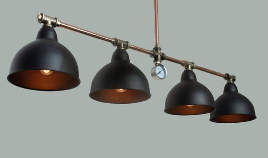 Hanging lamp. Ceiling industrial chandelier for kitchen island.