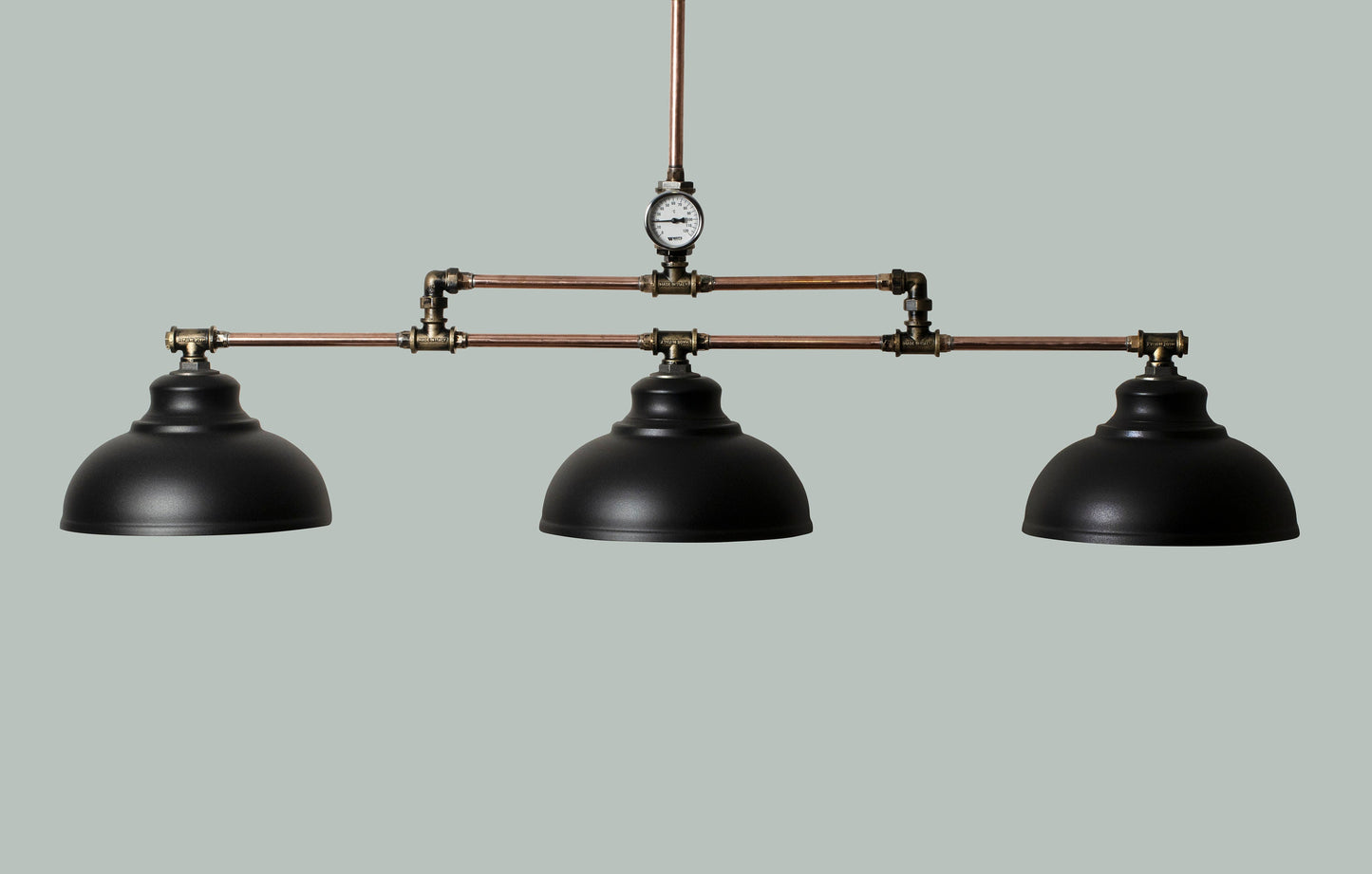 Black ceiling steampunk copper chandelier for pool table,Kitchen modern pendant lamp industrial.