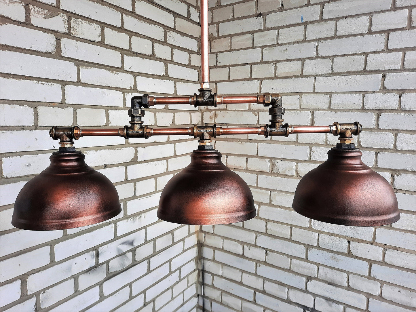 Industrial chandelier with 3 bulbs steampunk pendant lamp for kitchen island, farmhouse chandeliers, bar light
