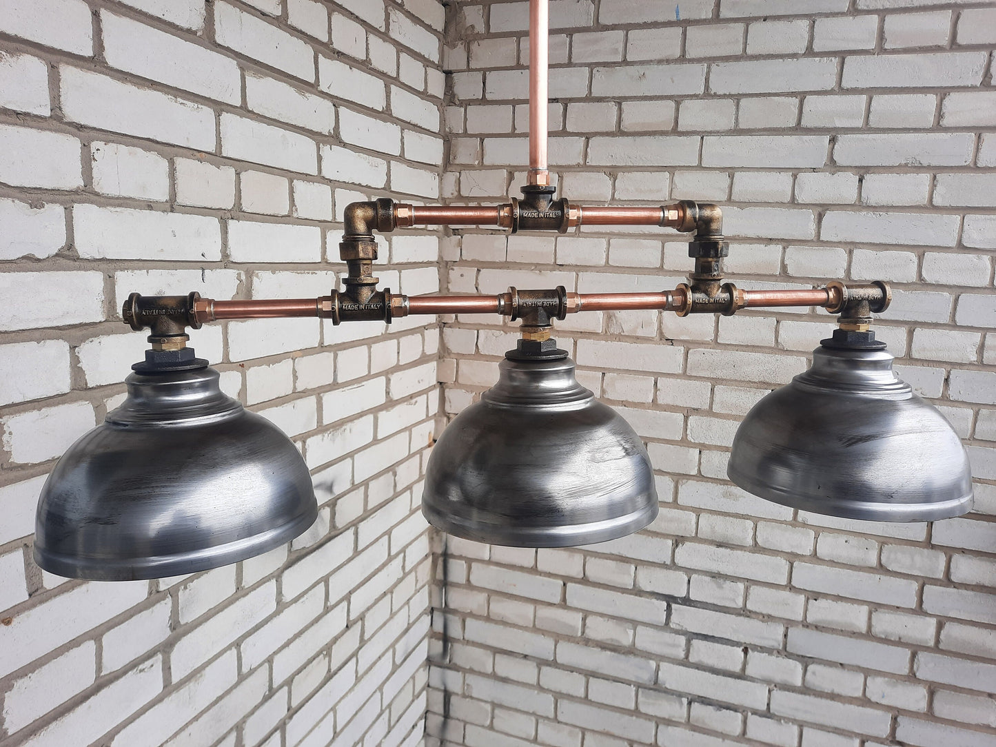 Industrial kitchen lighting, rustic hanging chandelier, steampunk ceiling pendant lamp, Copper ceiling chandelier for bar