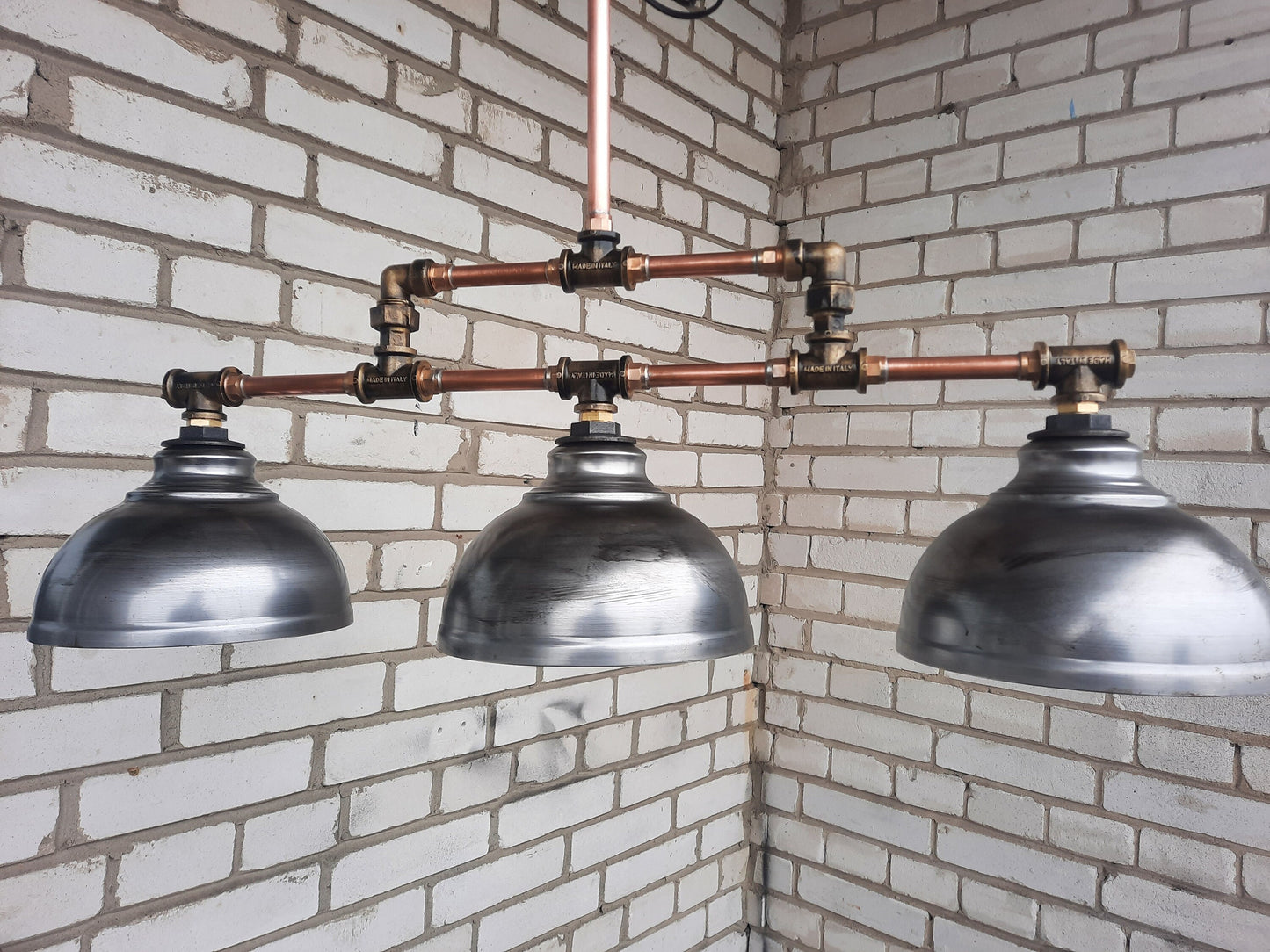 Industrial kitchen lighting, rustic hanging chandelier, steampunk ceiling pendant lamp, Copper ceiling chandelier for bar
