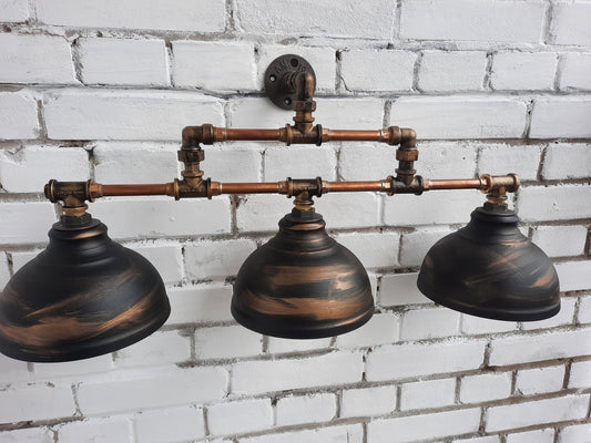 Wall mounted industrial bathroom lighting. Rustic lighting.Vanity light.