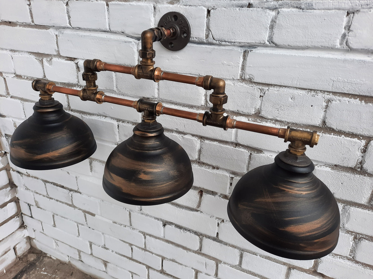 Wall mounted industrial bathroom lighting. Rustic lighting.Vanity light.