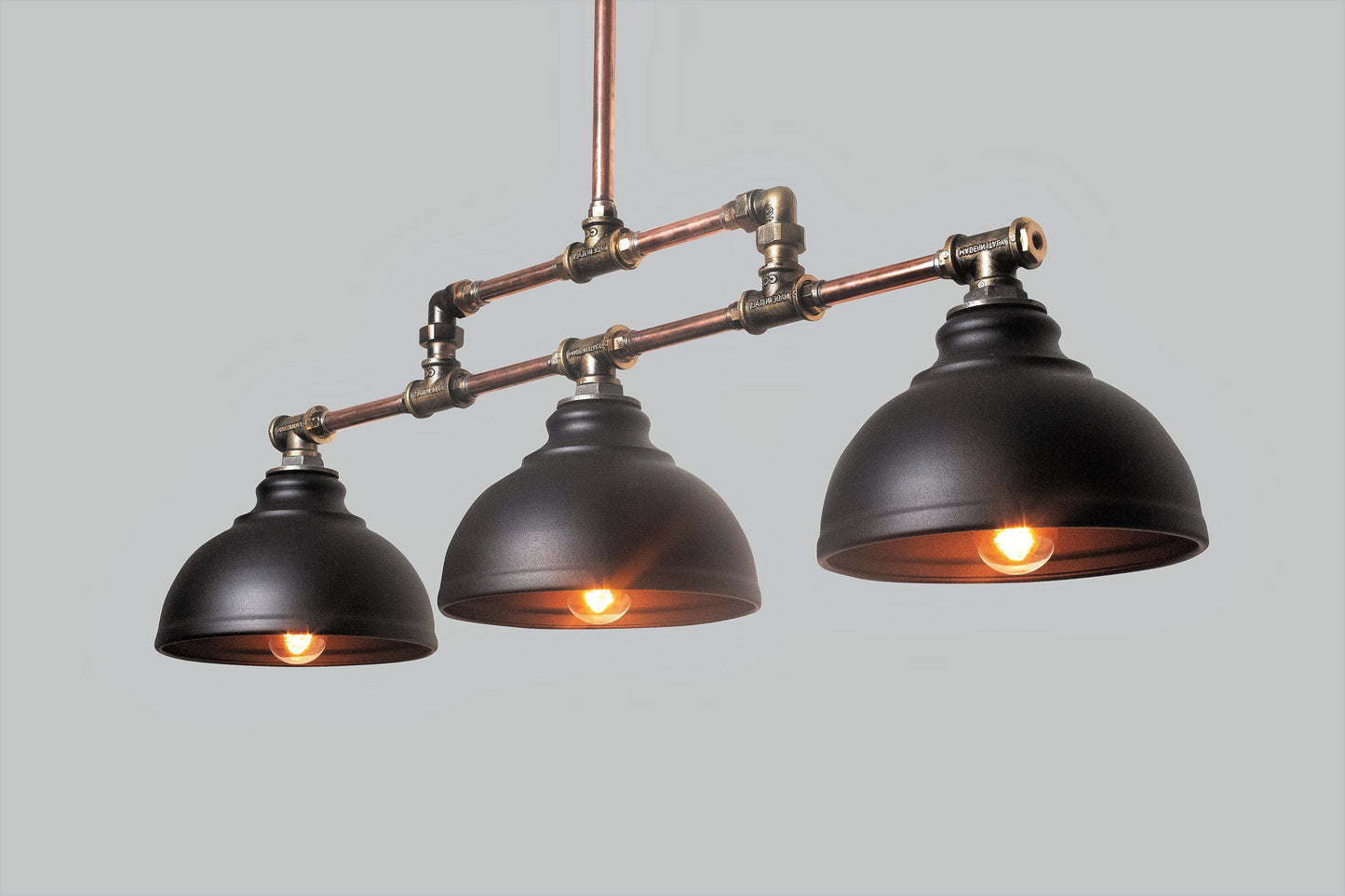 Industrial Pendant Light with Black Shade  Pendant Light Kitchen Island Light Modern Pendant Lighting Rustic Chandelier Copper Ceiling Light