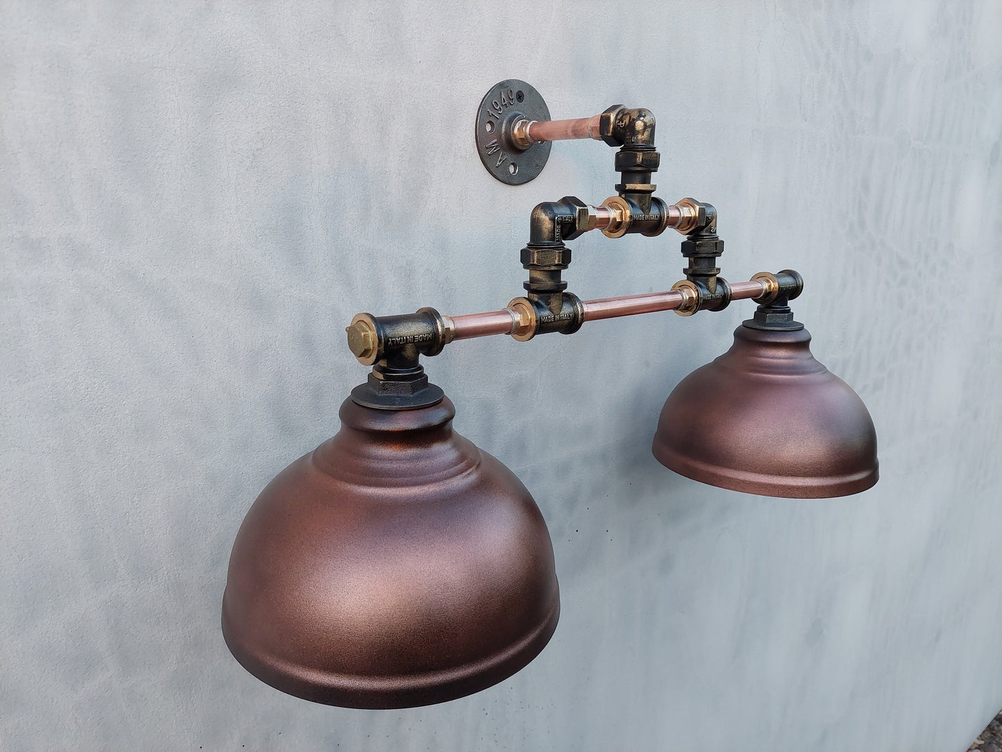 Brass Wall Lamp.Industrial sconce.