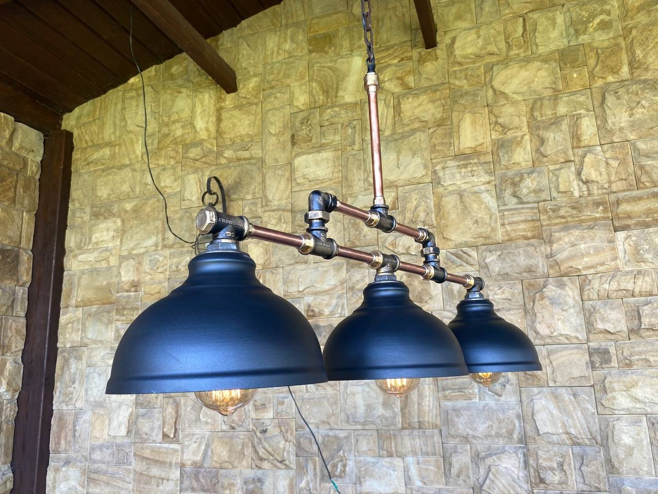 Pendant light industrial. Hanging lights.