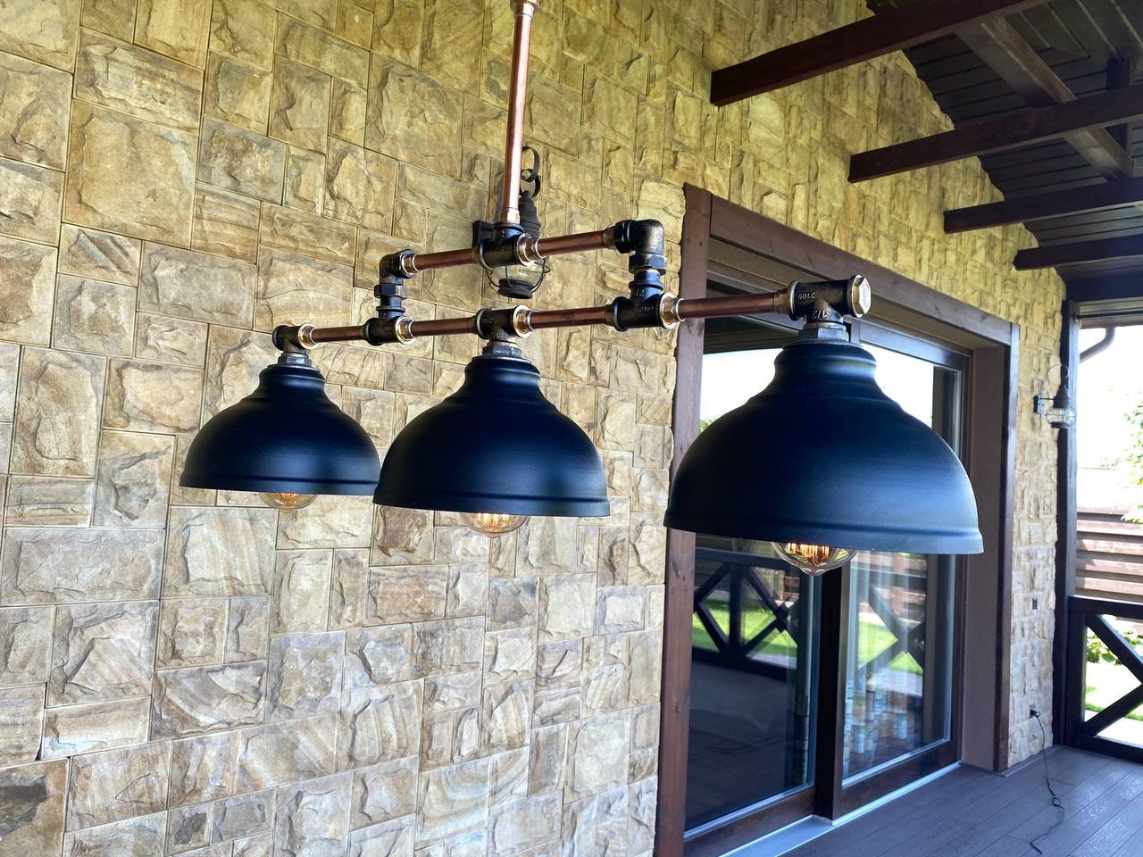 Pendant light industrial. Hanging lights.