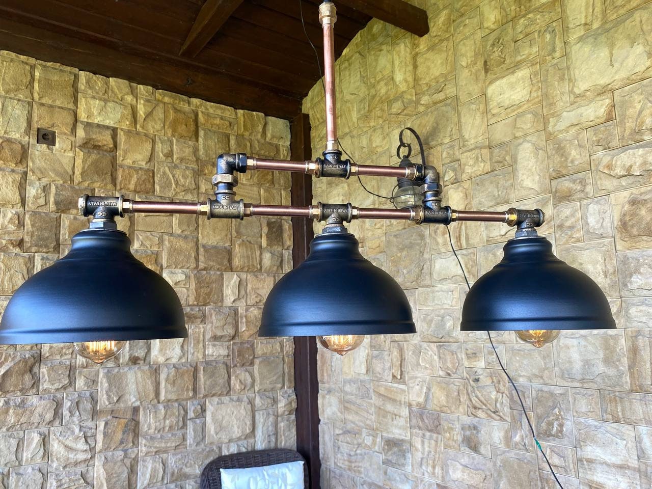 Pendant light industrial. Hanging lights.