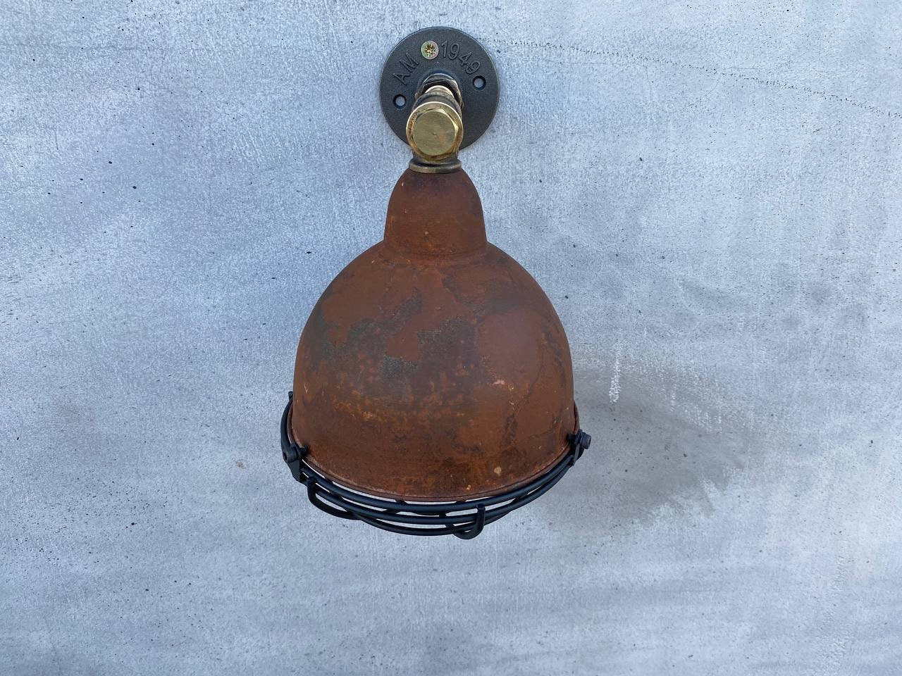 Rustic Wall Light with single cage Industrial lighting Industrial lighting Steampunk style wall light fixture.