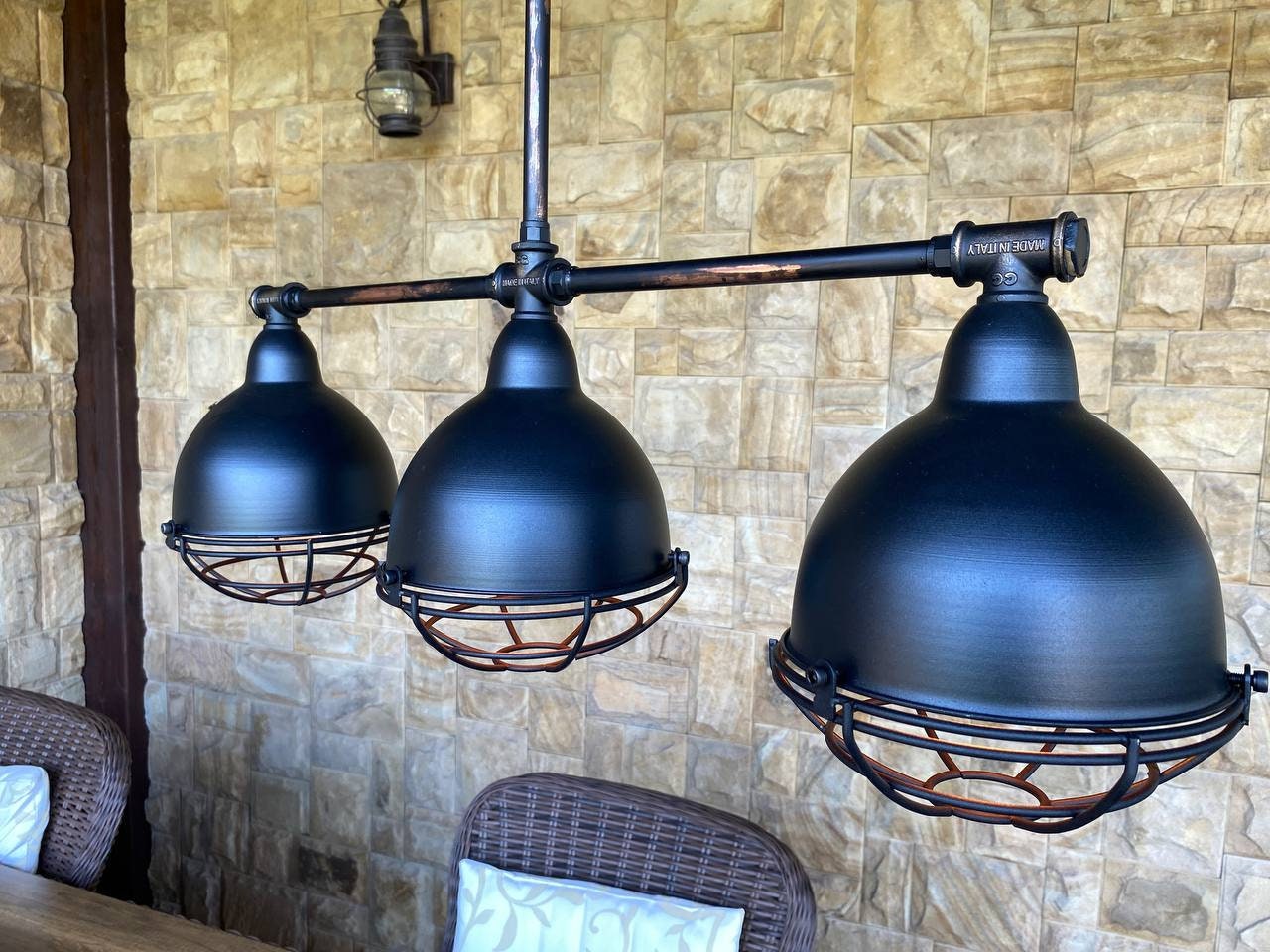 Black pendant chandelier for kitchen island.Pendant ceiling light fixture industrial.