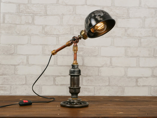 Rustic Industrial Table Lamp Table Light Work Light  Steampunk Bedside Lighting with Edison Lamp