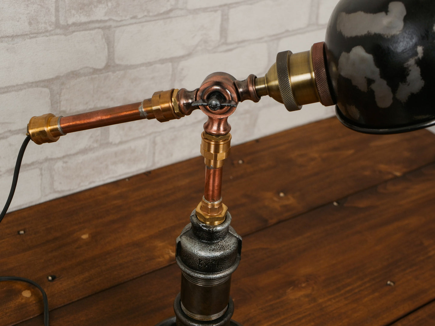 Rustic Industrial Table Lamp Table Light Work Light  Steampunk Bedside Lighting with Edison Lamp