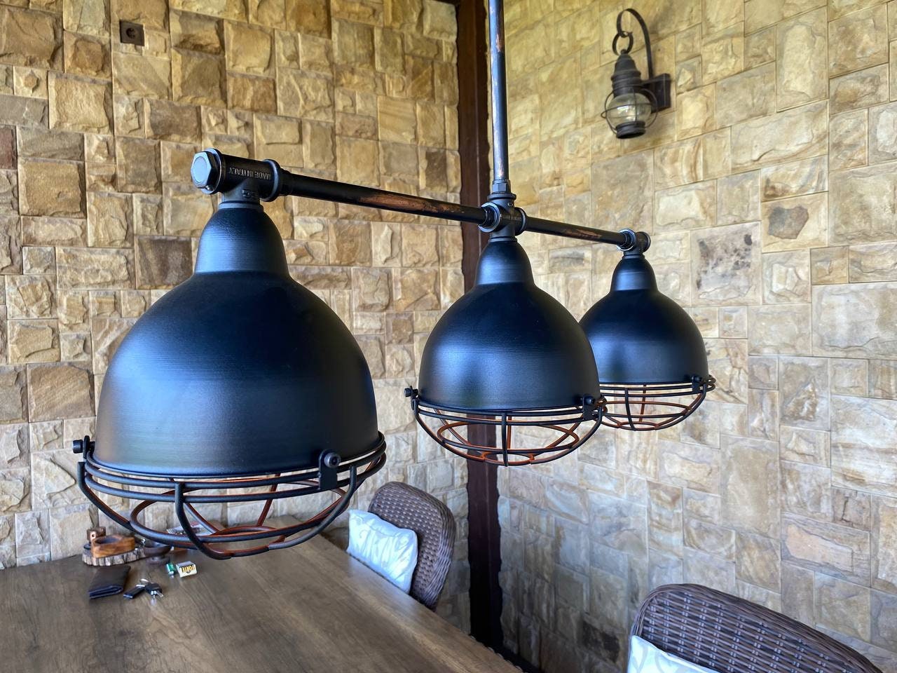 Black pendant chandelier for kitchen island.Pendant ceiling light fixture industrial.