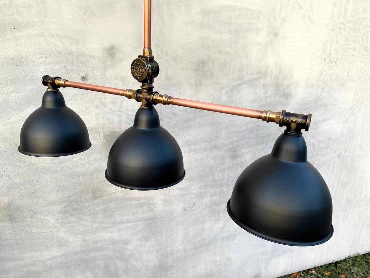 Rustic chandelier for kitchen island pendant light black Industrial lighting for pool table or dining table.
