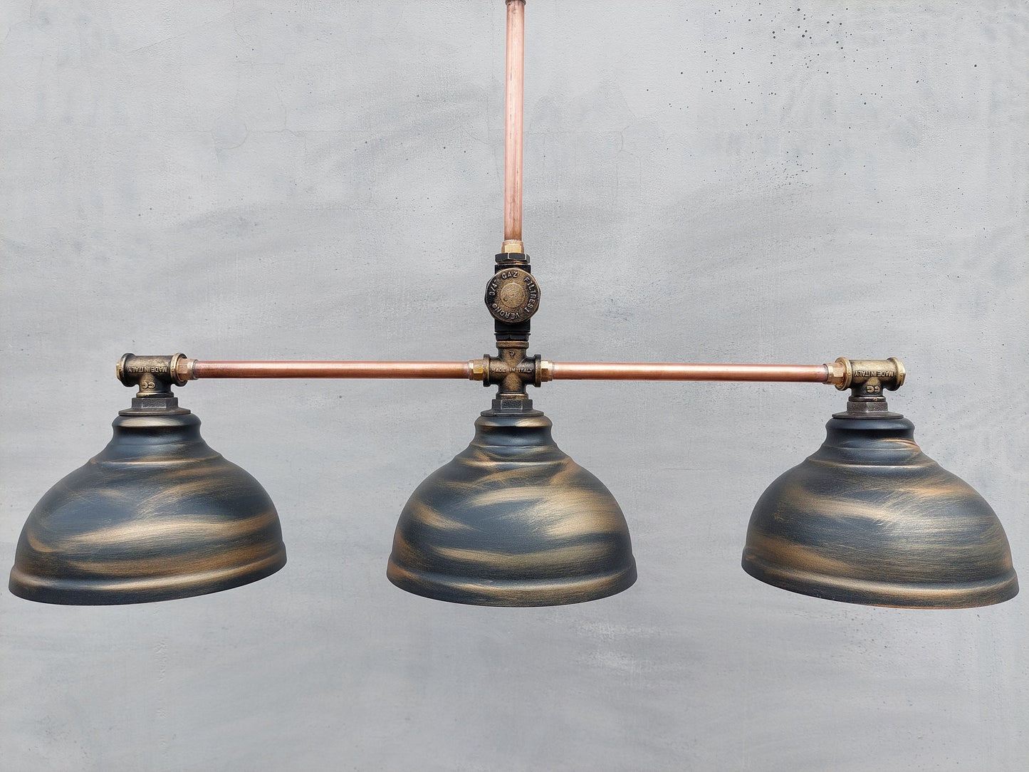 Industrial pendant lighting. Rustic kitchen island light.