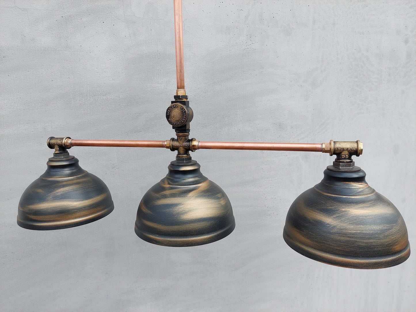 Industrial pendant lighting. Rustic kitchen island light.