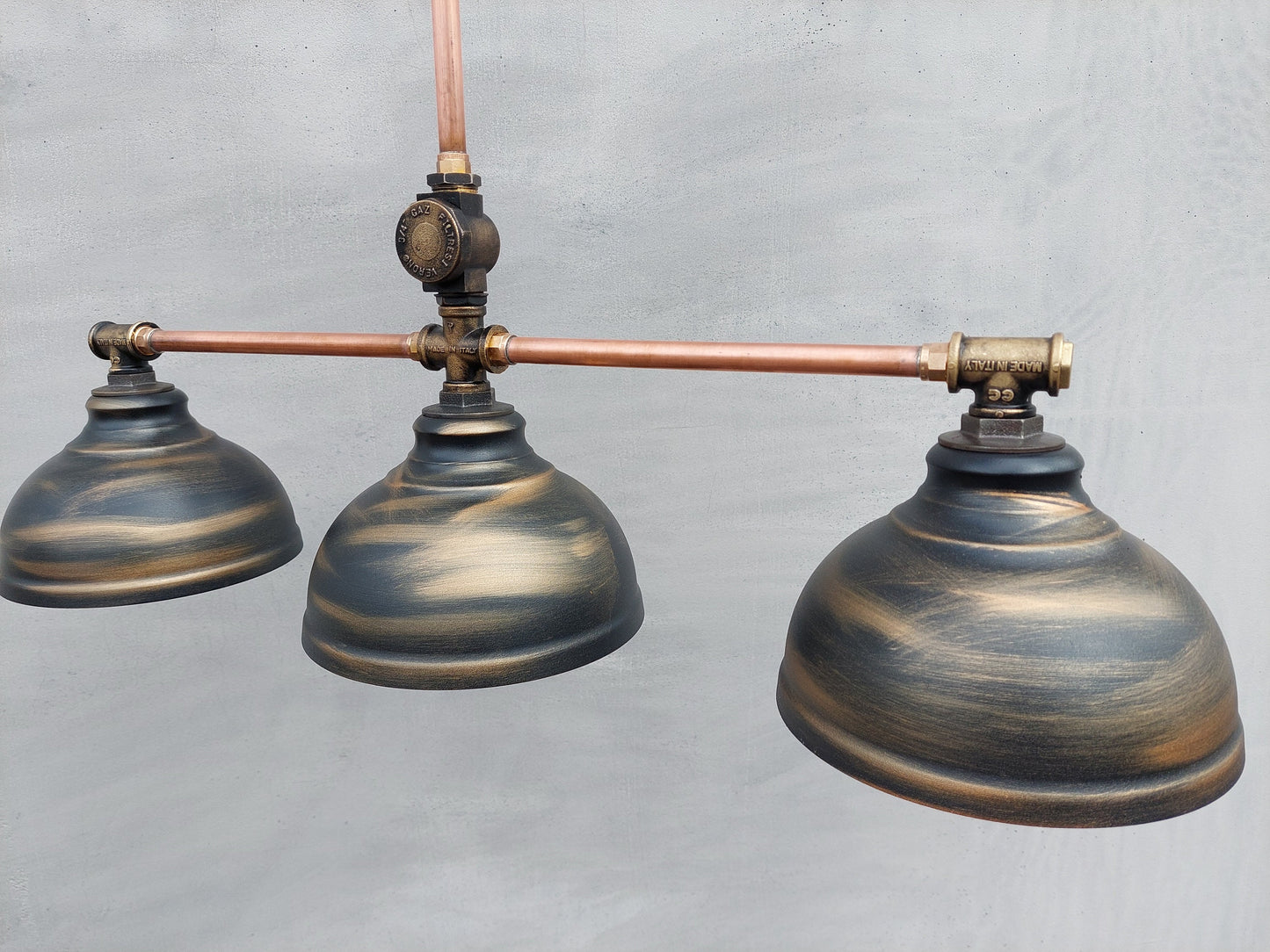 Industrial pendant lighting. Rustic kitchen island light.