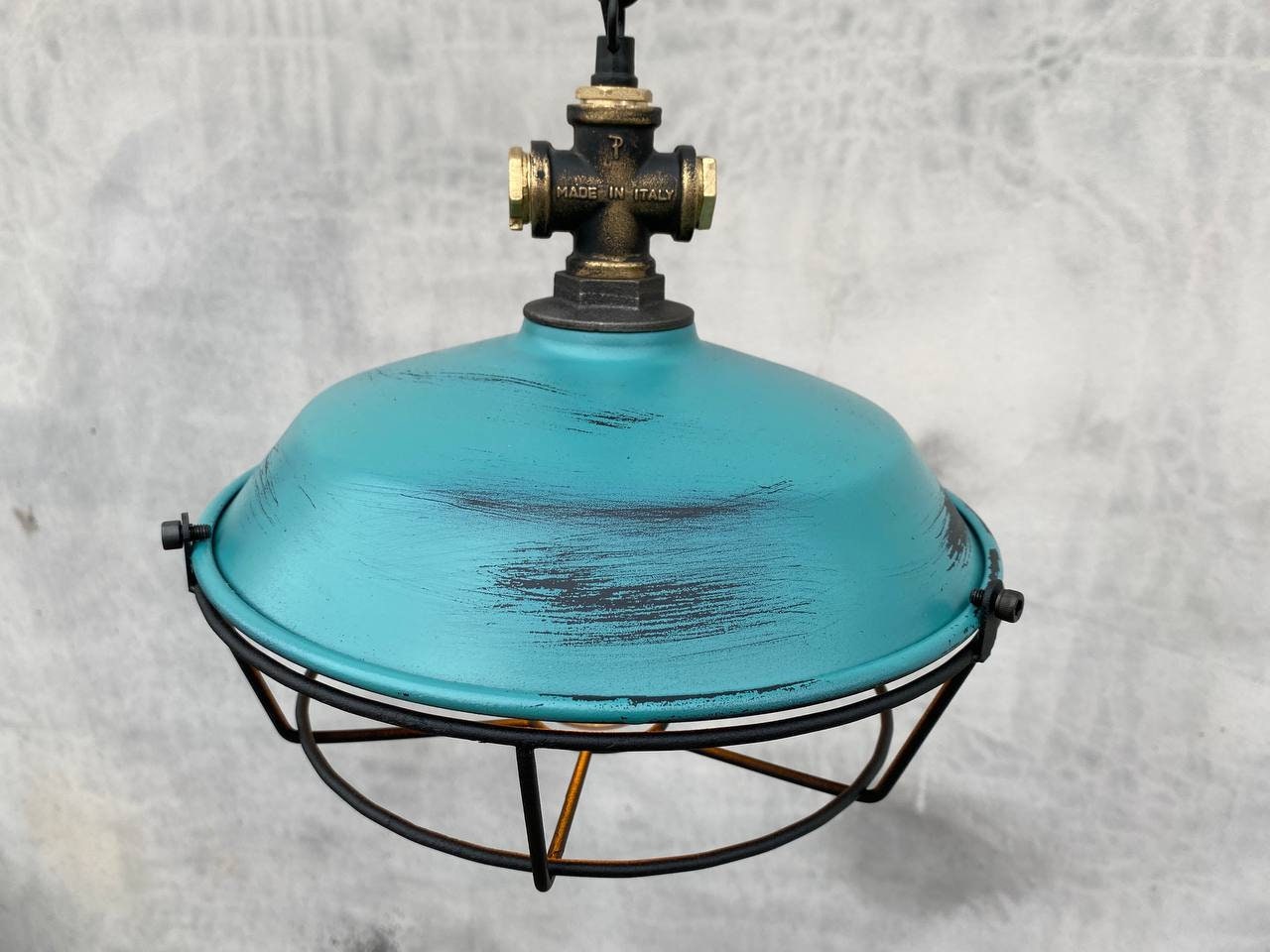 Pendant industrial lampshade for kitchen island.Rustic ceiling light fixtures.