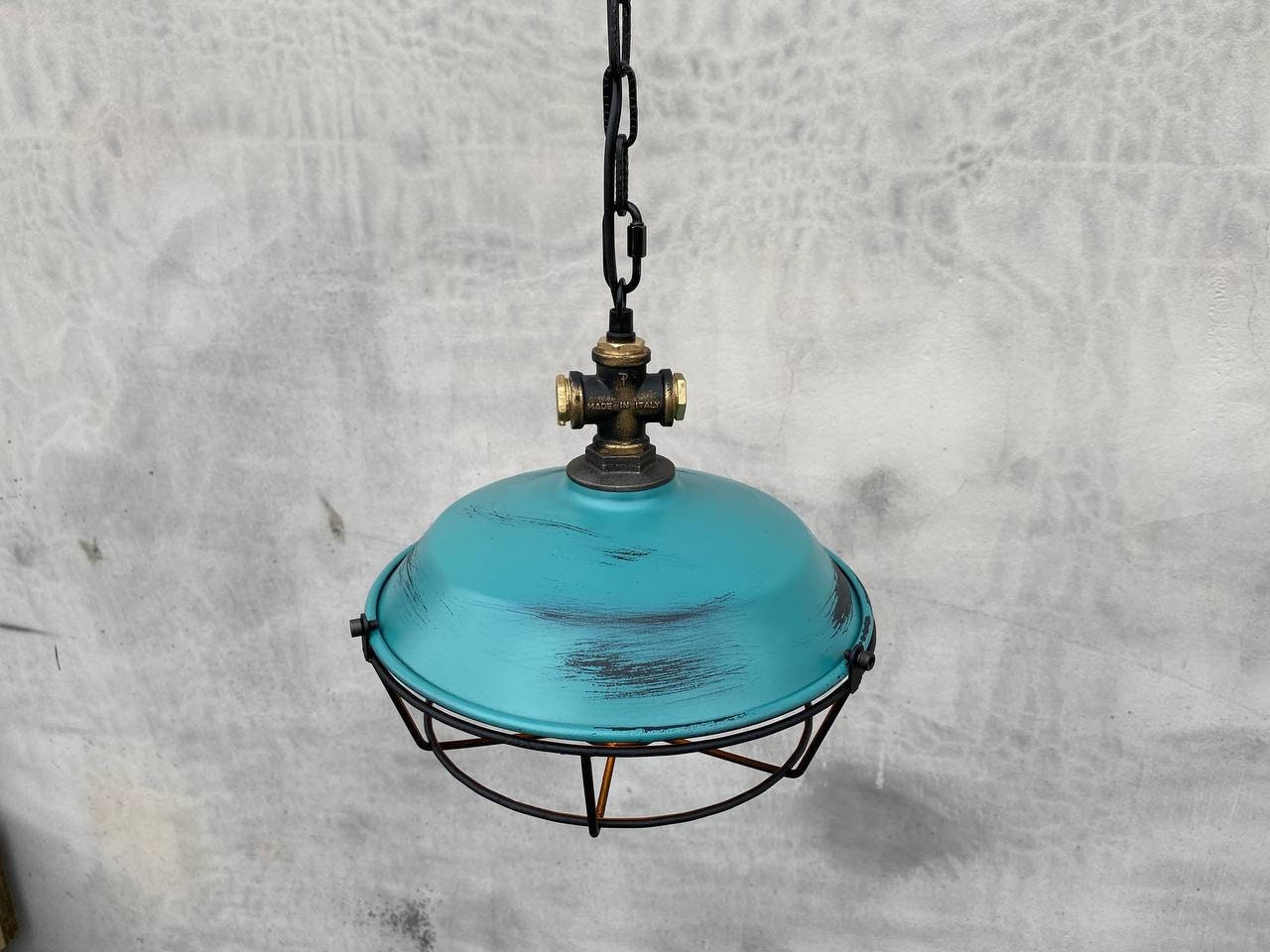 Pendant industrial lampshade for kitchen island.Rustic ceiling light fixtures.