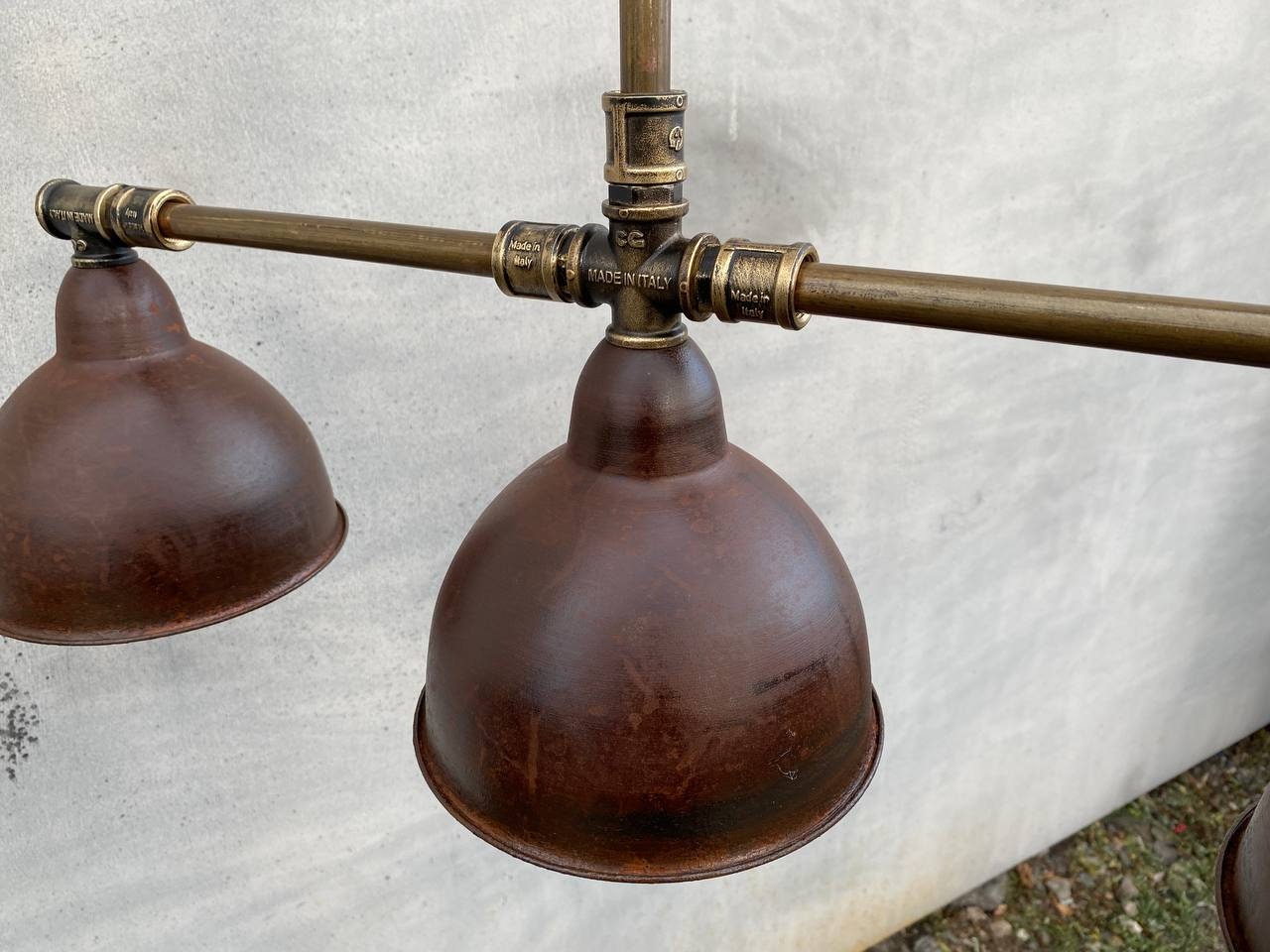 Industrial pendant chandelier for kitchen island.Ceiling rustic light fixture.