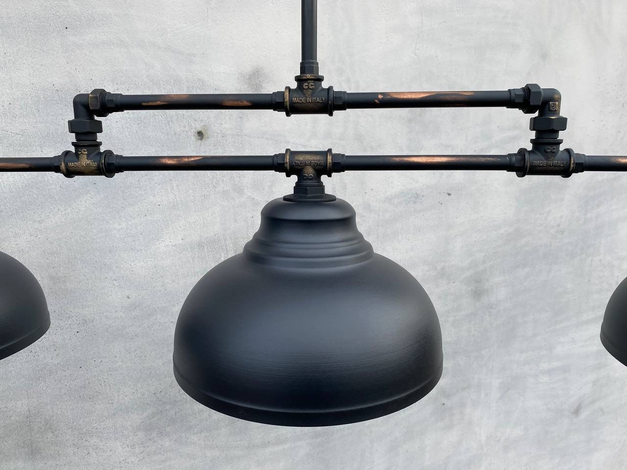 Black Pool Table Pendant Chandelier. Kitchen Island Ceiling Light, Industrial.