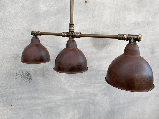 Industrial pendant chandelier for kitchen island.Ceiling rustic light fixture.
